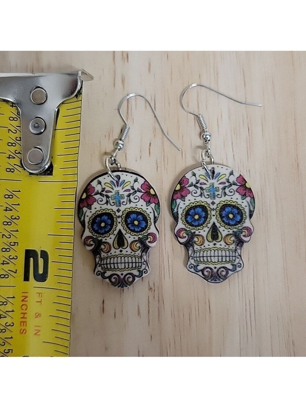 Dia de los Muertos day of the dead earrings - Picture 5 of 5